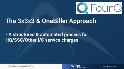 A Structured and Automated Model for HQ/SSC/Other Intercompany Service Charges - The 3x3x3 and One Biller Approach